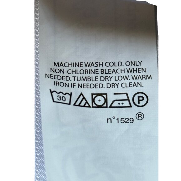 Ralph Lauren Black Label Button-Up Top Linen Waist Tie Blue & White Striped Sz S - Picture 8 of 8